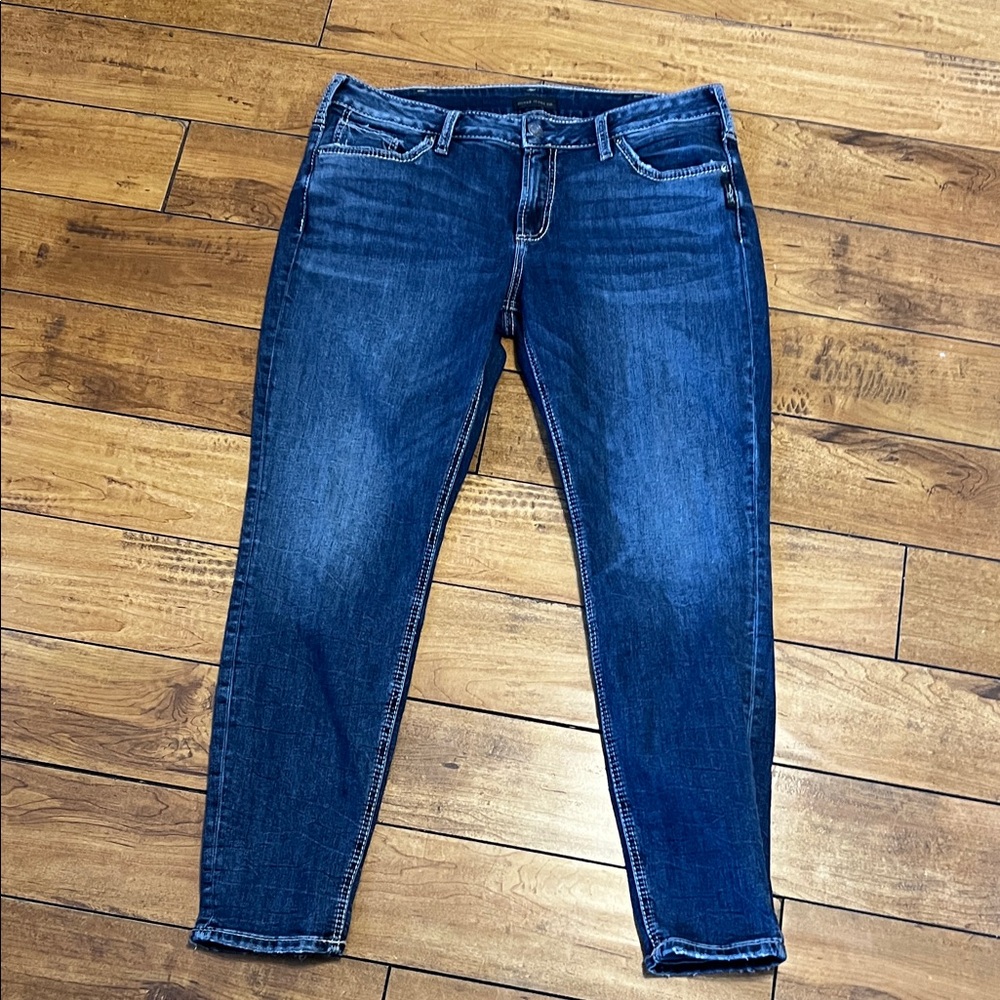 Silver Avery Skinny Jeans